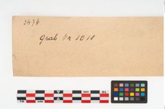 Etikett zu Keramikkragenrandgefäß (NHMW-PRAE-003476)
